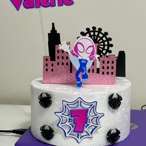 Spidey Ghost Gwen Cake Topper - Spidey Gwen Cake Decorations