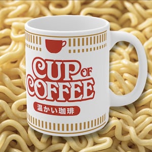 Ramen Coffee Mug - Funny Noodle Lover Cup, Japanese Foodie Gift, Instant Ramen Ceramic Mug, Cute Kitchen Drinkware, Cup Noodles