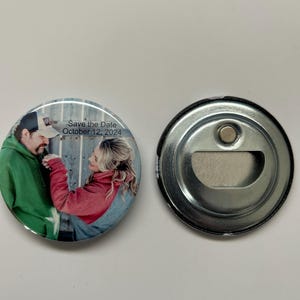6 abridores de botellas magnéticos con fotos personalizadas: regalos de boda, regalos para él y para ella, regalos navideños, recuerdos atemporales, publicidad comercial