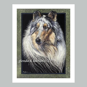 Rough Collie Fine Art 8x10 Print