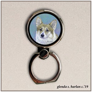 Pembroke Corgie Drawing, Phone Ring Stand, Finger Holder