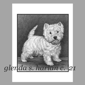 West Highland Terrier Dog Note Cards Dog Mom Art Gift Westi Lover - Set of Four or Eight
