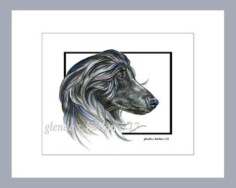 Afghan Hound Fine Art 8x10 Print