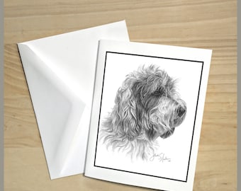 PBGV Dog Note Cards Dog Art Stationary Dog Mom Gift PBGV Lover Gift