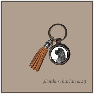 Cocker Spaniel Black Dog Key Ring Fine Art Drawing Key Chain Dog Lover Gift Dog Mom Gift Dog.