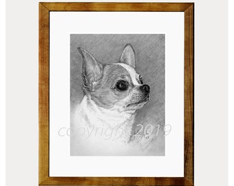 Chihuahua Smooth Coat Dog Fine Art 8x10 Print