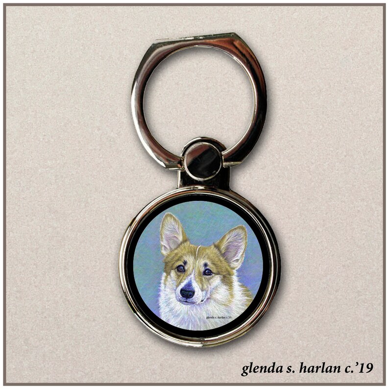 Pembroke Corgie Drawing Phone Ring Stand Free Shipping!!! Finger Holder