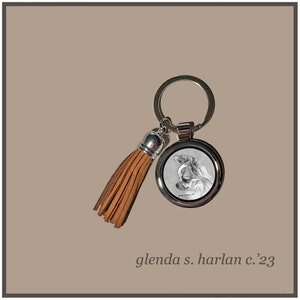 Chihuahua Long Coat Key Ring Fine Art Drawing Key Chain Dog Lover Gift Dog Mom Gift Dog.