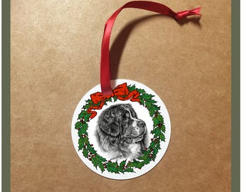 Bernese Mountain Dog Christmas Ornament