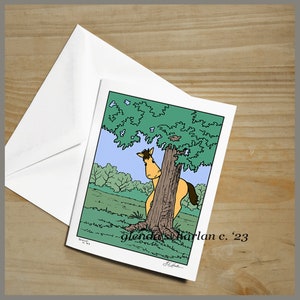 Cartes de notes fines de personnage de cheval Art équin dessin cadeau d'amant de cheval - ensemble de quatre ou huit.