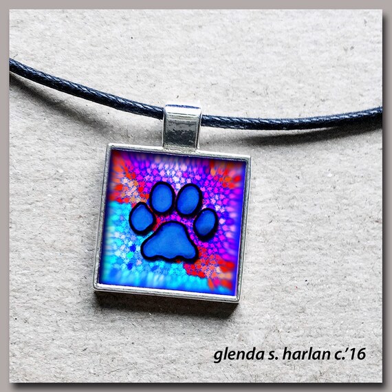 Paw Necklace - Multicolored Paw Necklace - Multicolored