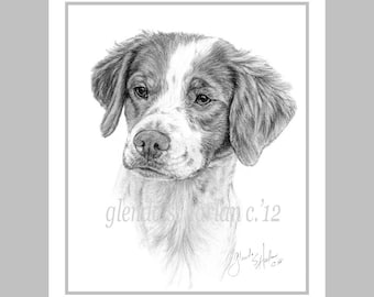 Brittany Spaniel Dog Fine Art Note Cards - zestaw ośmiu sztuk - Darmowa wysyłka ***