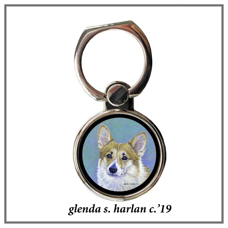 Pembroke Corgie Drawing Phone Ring Stand Free Shipping!!! Finger Holder