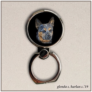 Cattledog Drawing, Phone Ring Stand, Finger Holder