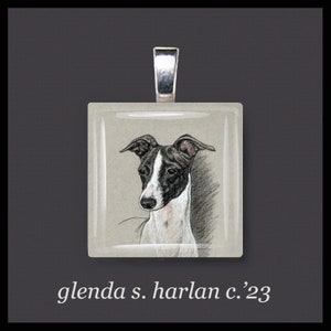 Italiaanse Greyhound Glazen Hanger - Dog Art Sieraden, IG Dog Lover, Dog Mom Gift, Cadeau voor haar, Italiaanse Greyhound Art