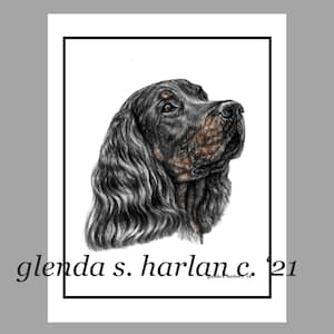 Gordon Setter Note Cards Dog Art Gift Dog Mom Gordon Setter Lover Stationary - Set of Four or Eight