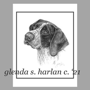German Short Hair Pointer Dog Fine Art Note Cards Set of Four or Eight - Dog Stationary Dog Mom Gift Dog Lover