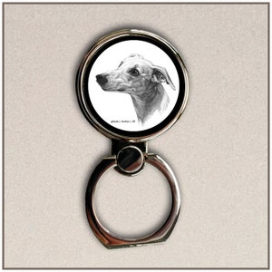 Whippet Hound Drawing, Phone Ring Stand, Finger Holder