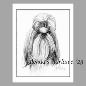 Shih Tzu Show Cut Dog Note Cards Fine Art Drawing Shih Tzu Lover Gift Dog Mom Stationary - Set of Four or Eight.