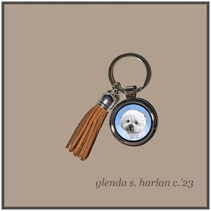 Westie Terrier Key Ring Fine Art Pencil Drawing Key Chain Dog Lover Gift Dog Mom Gift Dog Dad Gift