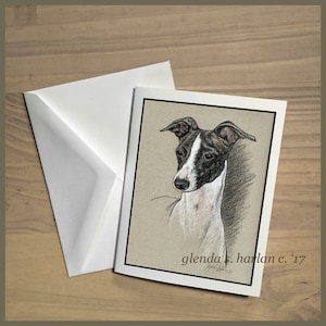 Italian Greyhound Note Cards Dog Art Gift IG Lover Dog Mom Gift Dog Stationary - Set di quattro o otto