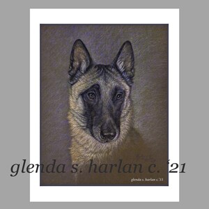 Malinois belga Tarjetas de notas Perro Arte Estacionario Perro Mamá Regalo Malinois Amante - Conjunto de cuatro u ocho