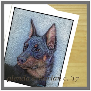Beauceron Dog Fine Art Note Cards Dog Gift Dog Mom Dog Lover Gift - set of Four or Eight