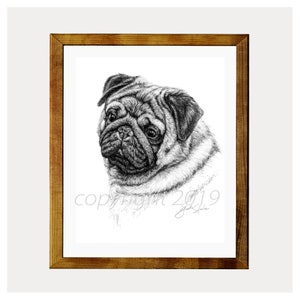 Pug Dog Fine Art 8x10 Print