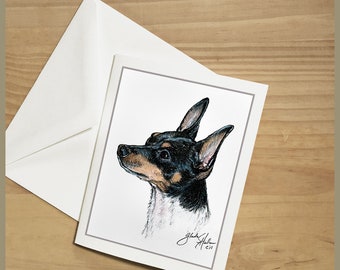 Toy Fox Terrier Note Cards Fine Art Dog Gift Dog Mom Toy Fox Lover - Set of Four or Eight