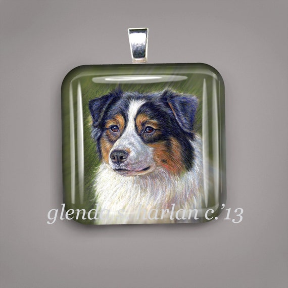 Australian Shepherd Black Tri Fine Art 8x10 Print Free Shipping ***