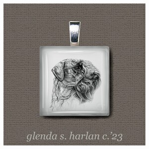Cesky Terrier Art Glass Pendant - Cesky Jewelry, Dog Mom Gift, Cesky Lover Gift, Dog Charm, Gift for Dog Lover