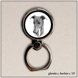 Greyhound Fine Art, Phone Ring Stand, Finger Holder