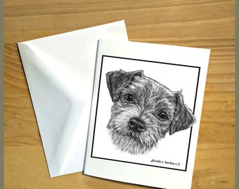 Jack Russel Terrier Dog Art Note Cards