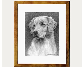 Golden Retriever Dog Fine Art 8x10 Print by Glenda S. Harlan