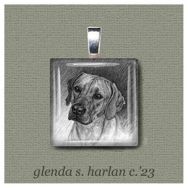 Rhodesian Ridgeback Hundeglas Anhänger - Hundeschmuck, Hundemama Geschenk, Geschenk für Sie, Hundeanhänger, Hundeliebhaber Geschenk