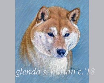 Impression de Shiba Inu chien Fine Art 8 x 10