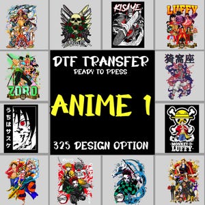 Splash Anime Dtf Heat Transfer | Kawaii Anime Iron On Ready to Press | Cute Japanese Cartoon Design | Anime Style Heat Transfer