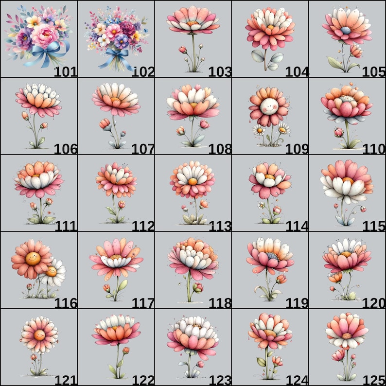 Elegant Flower DTF Transfer, Feminine Floral Botanical Ready to Press ...