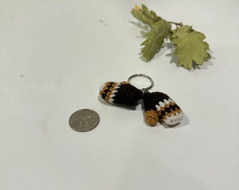 Crochet Bernie Mittens Keychain – Handmade Mini Fan Accessory