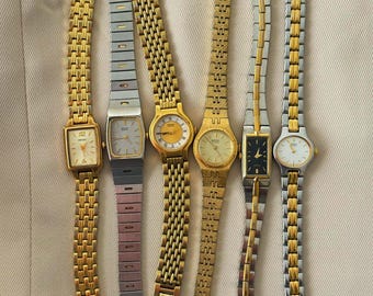 Vintage Seiko Watch, Women Gold Seiko Watch, Silver Seiko Watch, Dainty watch Gift For Her, Birthday Gift For Women, Anniversary Jewelry