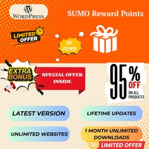 SUMO Reward Points 31.5.0 Plugin Punti Fedeltà per WooCommerce – Licenza GPL + Aggiornamenti a Vita – Ultima Versione 2025
