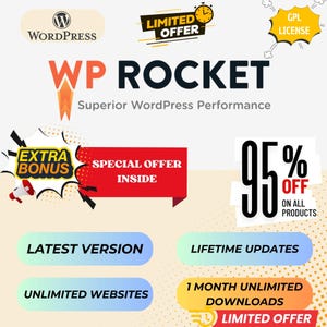 WP Rocket 3.19.0.1 Wordpress Premium Ultima Versione - Licenza GPL, Aggiornamenti a Vita + 2 Bonus Download Illimitati