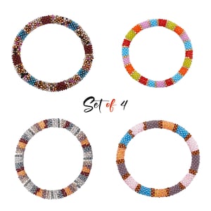 Nepal Bracelet - Handmade Nepalese Bracelet - Beadwork Bracelet - Handmade Glass Seed Bead Nepal Bracelet - Multicolour set Bracelet