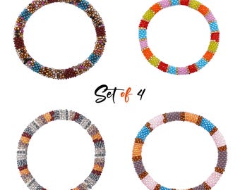 Pulsera Nepalesa - Pulsera Nepalesa Hecha a Mano - Pulsera de Abalorios - Pulsera Nepalesa de Cuentas de Semillas de Vidrio Hecha a Mano - Pulsera Multicolor