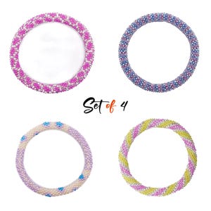 Nepal Bracelet - Handmade Nepalese Bracelet - Beadwork Bracelet - Handmade Glass Seed Bead Nepal Bracelet - Multicolour Love set Bracelet