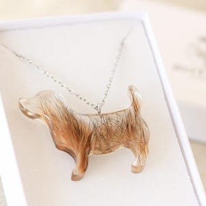 Collier souvenir personnalisé en poils de chien, bijoux commémoratifs pour animaux de compagnie