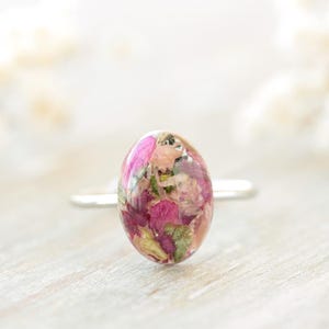 Preserved wedding bouquet ring, Dried flower keepsake jewelry, Bridal bouquet preservation, Pressed bouquet bridal, Wedding Keepsake Gifts
