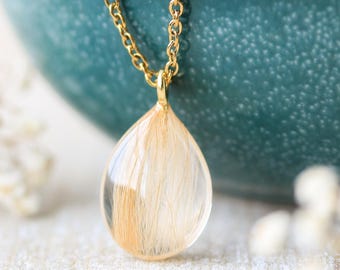 Collana ricordo con pelo di animale domestico – Gioiello commemorativo con pelo di cane o gatto