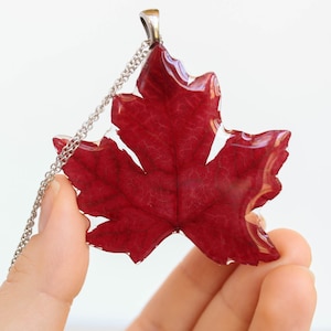 Kanadische Ahornblatt Halskette, Gepresste Blatt Halskette, Rote Ahornblatt Halskette, Kanada Halskette, Natur inspirierte Halskette, Geburtstagsgeschenk Idee