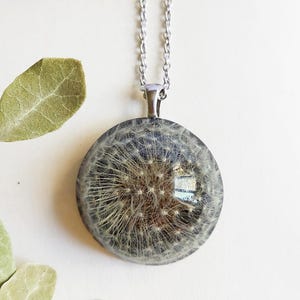 Dandelion necklace, Dandelion jewelry, Fairy necklace, Make a wish necklace, Dandelion seeds necklace, Wish necklace, Gift for woman